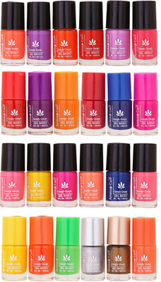 Aroma Care MAB Multicolor 2 in 1 Color Cap Nail Polish Sets in Wholesale Rate ( Set No. 110) Red, Blue, Magenta, Yellow, Neon Green, Silver, Golden(Pack of 24)
Aroma Care MAB Multicolor 2 in 1 Color Cap Nail Polish Sets in Wholesale Rate ( Set No. 110) Red, Blue, Magenta, Yellow, Neon Green, Silver, Golden(Pack of 24)