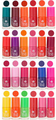Aroma Care Orange Nail Polish Combo 1706201617 Green, Brown, Orange, Red, Peach, Mauve, Pink, Blue, Magenta, Yellow, Neon Green, Nude(Pack of 24)
Aroma Care Orange Nail Polish Combo 1706201617 Green, Brown, Orange, Red, Peach, Mauve, Pink, Blue, Magenta, Yellow, Neon Green, Nude(Pack of 24)