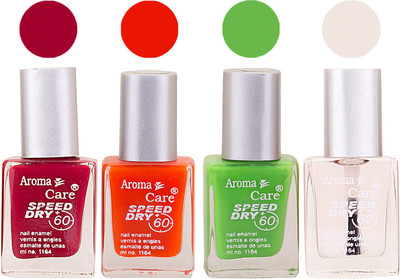 Aroma Care Maroon Nail Polish Combo 2506201645 Maroon, Orange, Green, Base Coat, Nude(Pack of 4)
Aroma Care Maroon Nail Polish Combo 2506201645 Maroon, Orange, Green, Base Coat, Nude(Pack of 4)