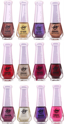 Lady Fashion Nail Polish Wholesale 1412201609 Multicolor,(Pack of 12)