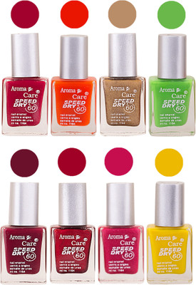 Aroma Care Orange Matte Nail Polish Combo 0107201621 Maroon, Orange, Golden, Maroon, Green, Magenta, Light Orange, Red, Peach, Purple, Pink, Blue, Yellow, Black, Base Coat, Nude(Pack of 8)
Aroma Care Orange Matte Nail Polish Combo 0107201621 Maroon, Orange, Golden, Maroon, Green, Magenta, Light Orange, Red, Peach, Purple, Pink, Blue, Yellow, Black, Base Coat, Nude(Pack of 8)