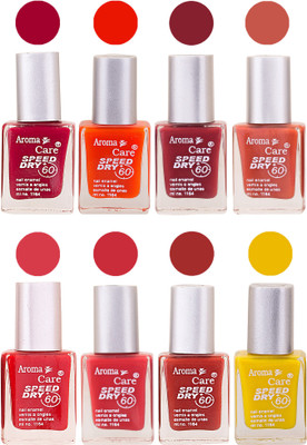 Aroma Care Orange Matte Nail Polish Combo 01072016121 Maroon, Orange, Golden, Maroon, Green, Magenta, Light Orange, Red, Peach, Purple, Pink, Blue, Yellow, Black, Base Coat, Nude(Pack of 8)
Aroma Care Orange Matte Nail Polish Combo 01072016121 Maroon, Orange, Golden, Maroon, Green, Magenta, Light Orange, Red, Peach, Purple, Pink, Blue, Yellow, Black, Base Coat, Nude(Pack of 8)