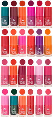 Aroma Care Orange Nail Polish Combo 1706201610 Green, Brown, Pink, Purple, Orange, Red, Peach, Mauve, Pink, Light Pink, Nude(Pack of 24)
Aroma Care Orange Nail Polish Combo 1706201610 Green, Brown, Pink, Purple, Orange, Red, Peach, Mauve, Pink, Light Pink, Nude(Pack of 24)
