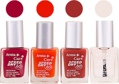 Aroma Care Maroon Nail Polish Combo 25062016115 Maroon, Orange, Red, Base Coat, Nude(Pack of 4)
Aroma Care Maroon Nail Polish Combo 25062016115 Maroon, Orange, Red, Base Coat, Nude(Pack of 4)