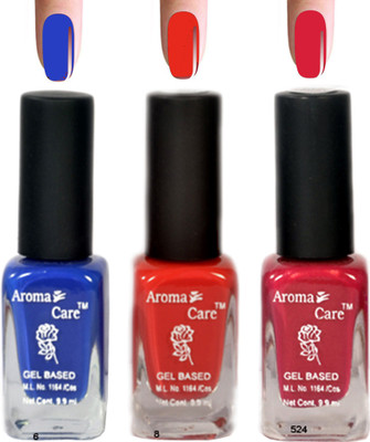 Aroma Care Blue+Pink Matte Nail Polish Combo 6-8-524 Multicolor,(Pack of 12)