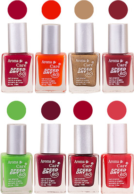 Aroma Care Orange Matte Nail Polish Combo 0107201603 Maroon, Orange, Golden, Maroon, Green, Magenta, Light Orange, Red, Peach, Purple, Pink, Blue, Yellow, Black, Base Coat, Nude(Pack of 8)
Aroma Care Orange Matte Nail Polish Combo 0107201603 Maroon, Orange, Golden, Maroon, Green, Magenta, Light Orange, Red, Peach, Purple, Pink, Blue, Yellow, Black, Base Coat, Nude(Pack of 8)