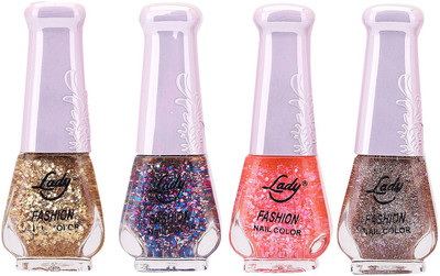 Lady Fashion Limited Edition MULTICOLOR Nail Polish Set 0201201724 Multicolor,(Pack of 4)
Lady Fashion Limited Edition MULTICOLOR Nail Polish Set 0201201724 Multicolor,(Pack of 4)