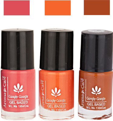 Aroma Care Googly Gel Nail Polish 46201643 Multicolor,(Pack of 3)