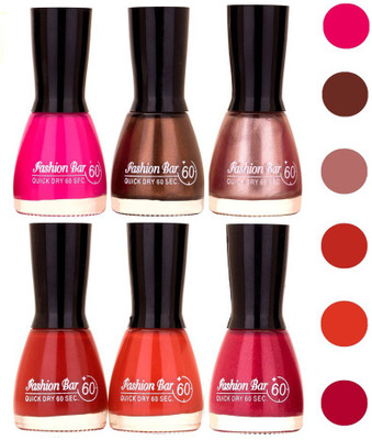 Fashion Bar Unique Gel Nail Polish Combo (Pack of 6)453 Shade 023(Pack of 6)