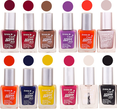 Aroma Care Orange Nail Polish Combo 909201634 Orange, Pink, Golden, Maroon, Nude, Green, Red, Purple, Silver, Blue, Yellow, Magenta, Peach, Black(Pack of 12)
Aroma Care Orange Nail Polish Combo 909201634 Orange, Pink, Golden, Maroon, Nude, Green, Red, Purple, Silver, Blue, Yellow, Magenta, Peach, Black(Pack of 12)