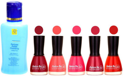 Fashion Bar Nail Polish With Free Rythmx Nail Polish Remover Combo Offer (Neon Shades at Incredible Value) 1581 Multicolor(Pack of 5)
Fashion Bar Nail Polish With Free Rythmx Nail Polish Remover Combo Offer (Neon Shades at Incredible Value) 1581 Multicolor(Pack of 5)