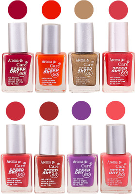 Aroma Care Orange Matte Nail Polish Combo 0107201658 Maroon, Orange, Golden, Maroon, Green, Magenta, Light Orange, Red, Peach, Purple, Pink, Blue, Yellow, Black, Base Coat, Nude(Pack of 8)
Aroma Care Orange Matte Nail Polish Combo 0107201658 Maroon, Orange, Golden, Maroon, Green, Magenta, Light Orange, Red, Peach, Purple, Pink, Blue, Yellow, Black, Base Coat, Nude(Pack of 8)
