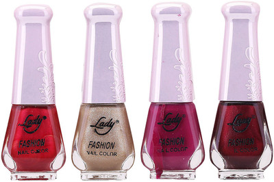 Lady Fashion Limited Edition MULTICOLOR Nail Polish Set 0201201713 Multicolor,(Pack of 4)
Lady Fashion Limited Edition MULTICOLOR Nail Polish Set 0201201713 Multicolor,(Pack of 4)