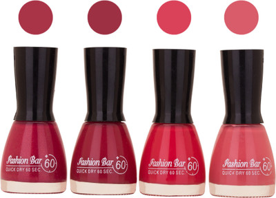 Fashion Bar New Multicolor Nail Polish Combo 54 Multicolor,(Pack of 4)