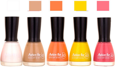 Fashion Bar White ,Musted ,Peach ,Yellow ,Baby Pink Shades Nail Polish 145363 White ,Musted ,Peach ,Yellow ,Baby Pink(Pack of 5)
Fashion Bar White ,Musted ,Peach ,Yellow ,Baby Pink Shades Nail Polish 145363 White ,Musted ,Peach ,Yellow ,Baby Pink(Pack of 5)