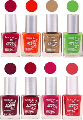 Aroma Care Orange Matte Nail Polish Combo 0107201614 Maroon, Orange, Golden, Maroon, Green, Magenta, Light Orange, Red, Peach, Purple, Pink, Blue, Yellow, Black, Base Coat, Nude(Pack of 8)
Aroma Care Orange Matte Nail Polish Combo 0107201614 Maroon, Orange, Golden, Maroon, Green, Magenta, Light Orange, Red, Peach, Purple, Pink, Blue, Yellow, Black, Base Coat, Nude(Pack of 8)