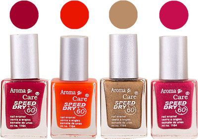 Aroma Care Maroon Nail Polish Combo 2506201605 Maroon, Orange, Golden, Red(Pack of 4)
Aroma Care Maroon Nail Polish Combo 2506201605 Maroon, Orange, Golden, Red(Pack of 4)