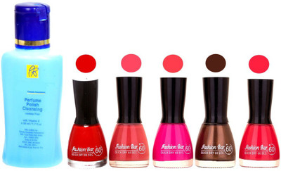 Fashion Bar Nail Polish With Free Rythmx Nail Polish Remover Combo Offer (Neon Shades at Incredible Value) 1528 Red,Pink,Mazanta,Brown deep,Pink Redish(Pack of 5)
Fashion Bar Nail Polish With Free Rythmx Nail Polish Remover Combo Offer (Neon Shades at Incredible Value) 1528 Red,Pink,Mazanta,Brown deep,Pink Redish(Pack of 5)