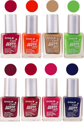 Aroma Care Orange Matte Nail Polish Combo 0107201620 Maroon, Orange, Golden, Maroon, Green, Magenta, Light Orange, Red, Peach, Purple, Pink, Blue, Yellow, Black, Base Coat, Nude(Pack of 8)
Aroma Care Orange Matte Nail Polish Combo 0107201620 Maroon, Orange, Golden, Maroon, Green, Magenta, Light Orange, Red, Peach, Purple, Pink, Blue, Yellow, Black, Base Coat, Nude(Pack of 8)