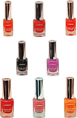 Lorenza Combo Set-12 Nail Lacquer (Pack Of 8) Sunflower-262, Kiss Me-309, Girlie-315, For a Change-421, Las Veaas-472, Cherry-566, Excuse me-672, Black Diamond-900(Pack of 8)
Lorenza Combo Set-12 Nail Lacquer (Pack Of 8) Sunflower-262, Kiss Me-309, Girlie-315, For a Change-421, Las Veaas-472, Cherry-566, Excuse me-672, Black Diamond-900(Pack of 8)