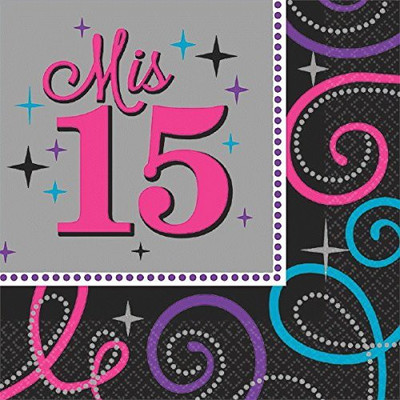 Amscan Elegant Mis Quince Años Birthday Party Luncheon Napkins Grey, Black Napkins(16 Sheets)
Amscan Elegant Mis Quince Años Birthday Party Luncheon Napkins Grey, Black Napkins(16 Sheets)