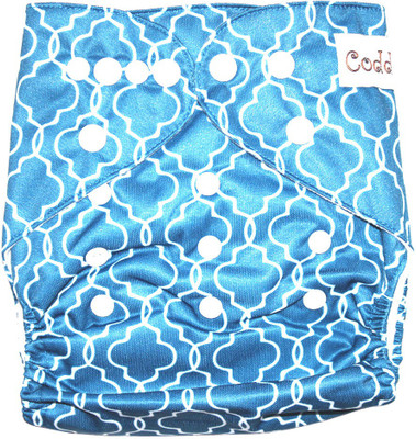 Coddle Pocket Cloth Diaper Plus A Microfiber Insert, Blue;white