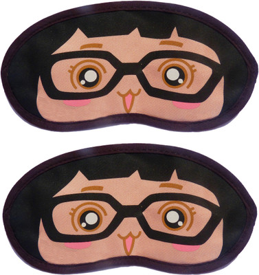 Jenna GirlSpecs-GirlSpecs Cartoon Travel Sleeping Eye Cover Blindfold (Pack of 2)(2 g)