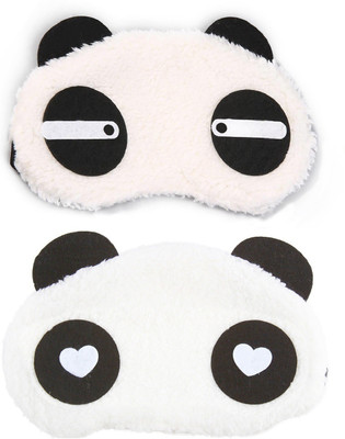 Jenna WH Straight Panda Travel Sleep Cover Blindfold (Pack of 2)(2 g)
