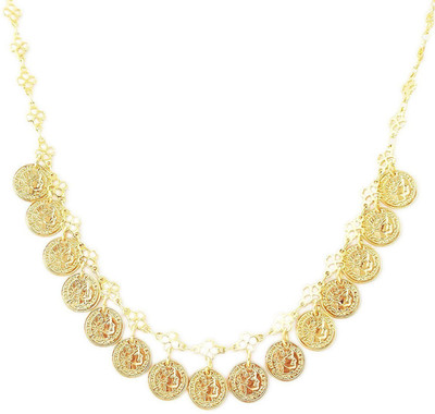 Mehrunnisa Coin Charm Gold Tone Metal Chain