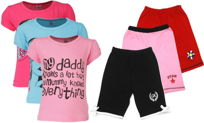 Gkidz Girls Casual T-shirt, Multicolor