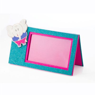 Haathi Chaap Wood Photo Frame(Pink, 1 Photos)