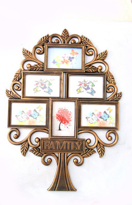 Empreus MDF Photo Frame(Gold, 6 Photos)
