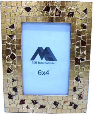 MH MDF Photo Frame(Gold, 1 Photos)