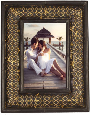 Sterling Comercio Wood Photo Frame(Gold, 1 Photos)