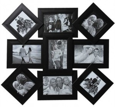 Encore Generic Photo Frame(Black, 9 Photos)