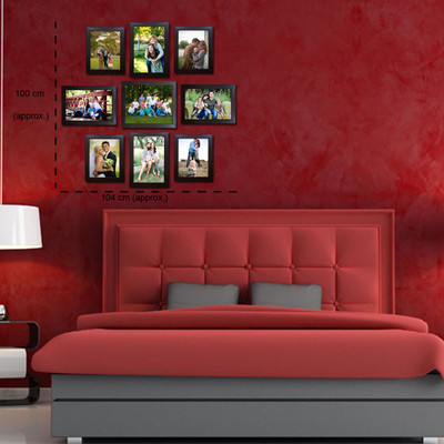 Trends on Wall Acrylic Photo Frame(Brown, 9 Photos)