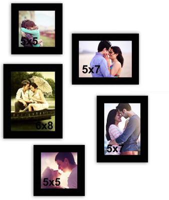 Make Home Happy MDF Photo Frame(Black, 5 Photos)