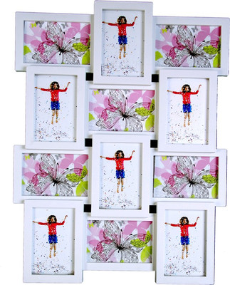 Empreus MDF Photo Frame(White, 6 Photos)