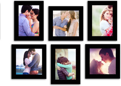 MakeHomeHappy MDF Photo Frame(Black, 6 Photos)