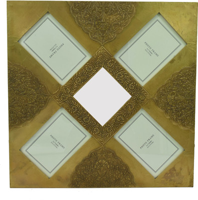 Parikhya MDF Photo Frame(Gold, 4 Photos)