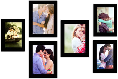MakeHomeHappy MDF Photo Frame(Black, 6 Photos)