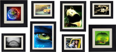 Swadesi Stuff MDF Photo Frame(Black, 8 Photos)