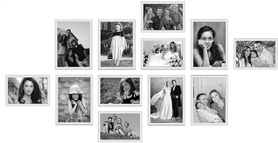 Swadesi Stuff MDF Photo Frame(White, 12 Photos)