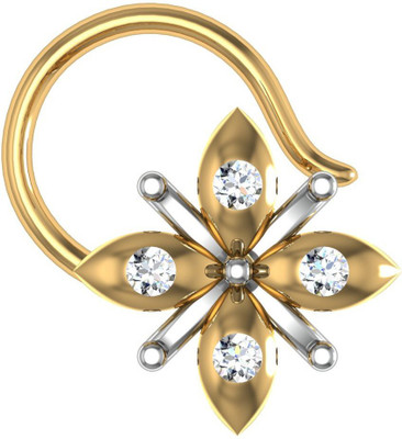 Avsar 14kt Swarovski Crystal Yellow Gold Stud