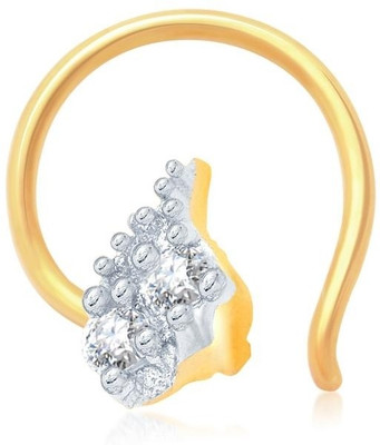 Sukkhi Cubic Zirconia Gold-plated, Rhodium Plated Alloy Nose Stud