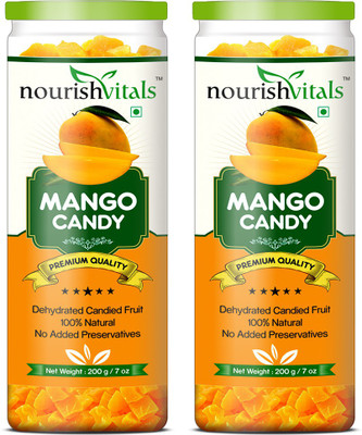 NourishVitals (Dehydrated Fruits) Dried Fruits Mango(200 g, Plastic Bottle)
