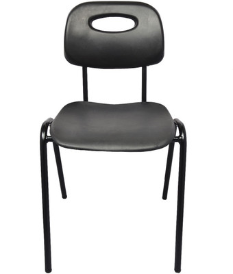 Darla Interiors Vinyl Office Visitor Chair(Black)