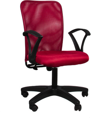Hetal Enterprises Fabric Office Arm Chair(Maroon)
