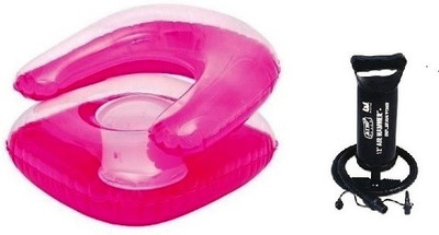 Bestway Kiddie Inflatable Chair Pink with Air Step Pump(Pink)