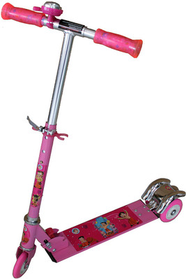 Adraxx Pink Tri-wheel Scooty With PU With LED Lights for Kids(Pink)